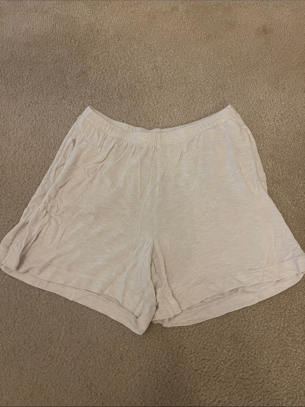 aerie Light Cream Lounge Shorts